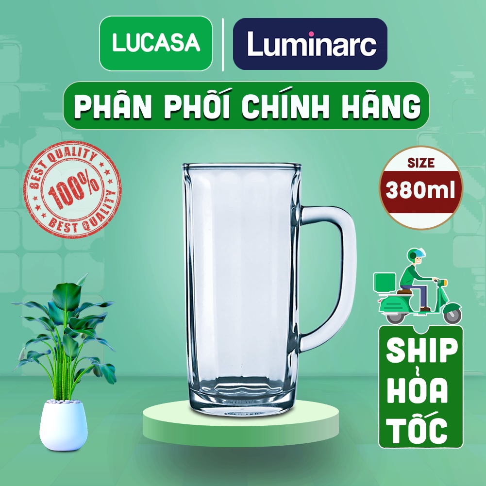 Bộ 6 Ly Bia Thủy Tinh Luminarc Mindel 380ml - BOL2617 | Phân Phối Chính Hãng