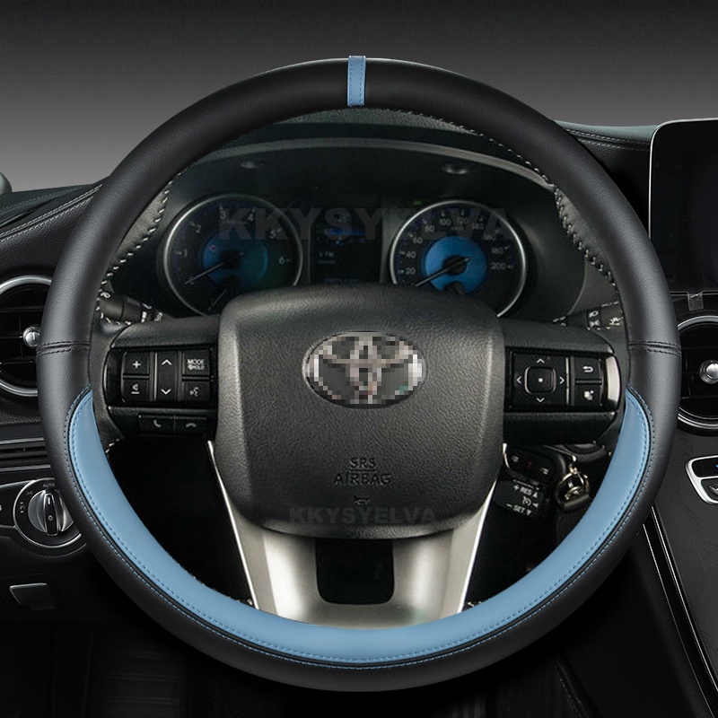 Bọc Vô Lăng Bằng Da Sợi Nhỏ Cho Xe Hơi Toyota Fortuner 2016-2019 2021 Hilux 2015-2019 2020 2022