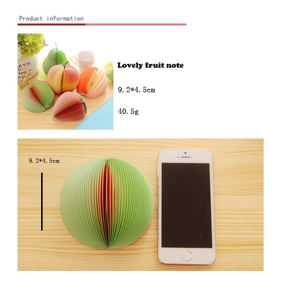 Bộ 150 Tờ Giấy Note Hình Trái Cây Dễ Thương