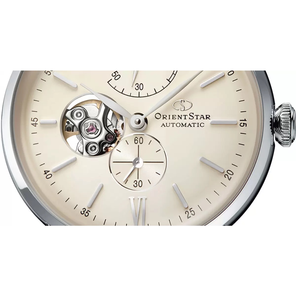Đồng hồ cơ nam Orient Star Watch Classic Skeleton RE-AV000 thiết kế lộ máy tích cót 50 tiếng dây da đeo tay chính hãng