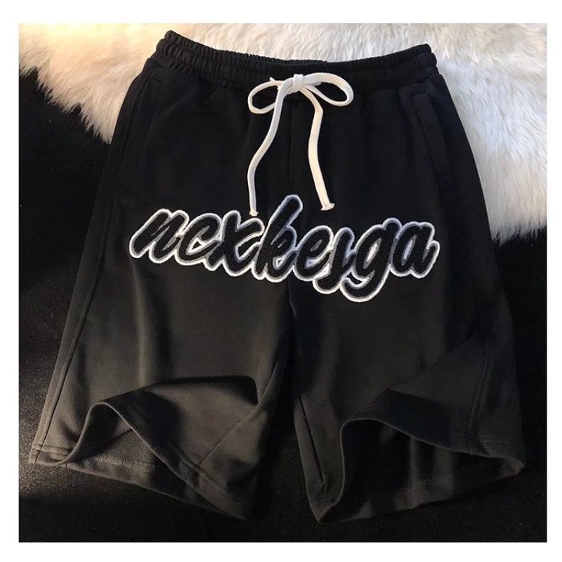 Quần Short Thêu Họa Tiết Phong Cách Hip hop Thời Trang Mùa Hè Cho Nam
