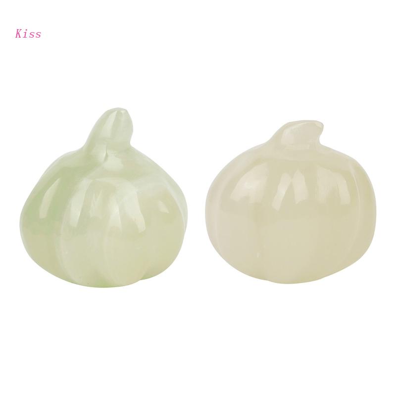 Tượng Bí Ngô Mini Bằng Đá Ngọc Bích Giả Hiện Đại Trang Trí Nhà Cửa / Văn Phòng