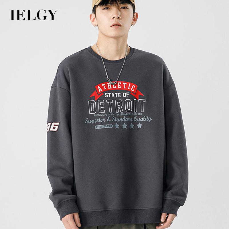 Áo sweater Cổ Tròn Dáng Rộng In Chữ Phong Cách Mỹ Thời Trang Cho Nam