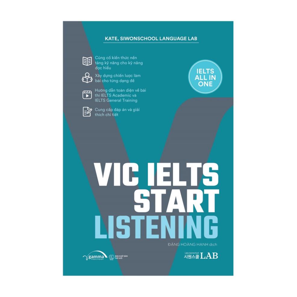 Sách - Combo 4 cuốn VIC IELTS START - IELTS All in One0 - AlphaBooks