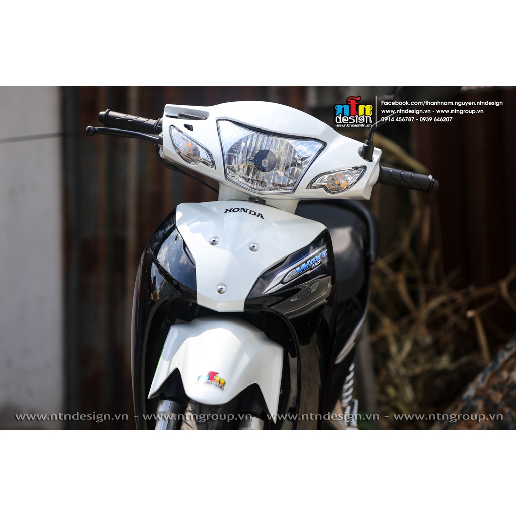 Tem rời Wave alpha 110 - mẫu zin phối màu đơn giản cho xe đen