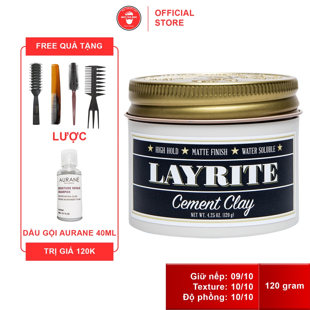 Sáp vuốt tóc Layrite Cement Clay