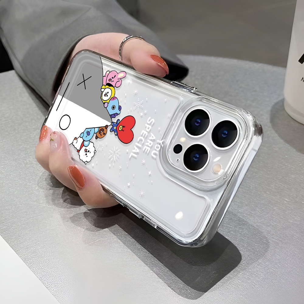 Trong Suốt Ốp Điện Thoại Tpu In Hình BT21 Đáng Yêu Cho iphone 14promax 13 12 11 7Plus 7 8 X XR XSMax