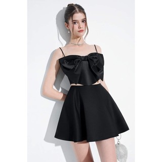 Set váy kèm áo 2 dây phối nơ cao cấp dự tiệc bigsize (thời trang bigsize vicky.g - anitagreen)- NQ0223