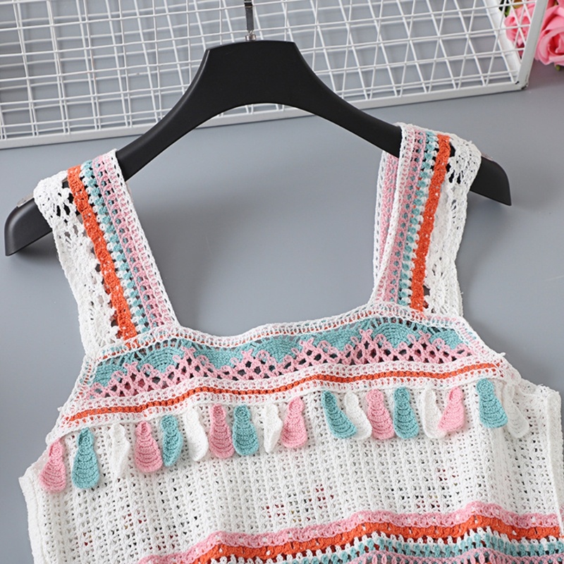 Áo Dệt Kim Sát Nách Cổ Vuông Thời Trang Cao Cấp Cho Nữ