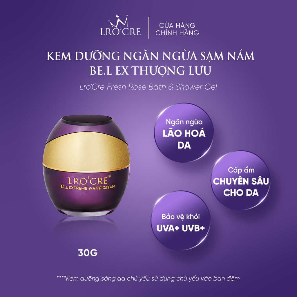 Kem trắng da mờ thâm Lro'Cre Be.l Ex Thượng Lưu / Lro'Cre Be.l Extreme White Cream/ 20g
