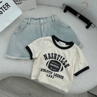 SET ÁO CROP PULL VIỀN - CHÂN VÁY JEAN