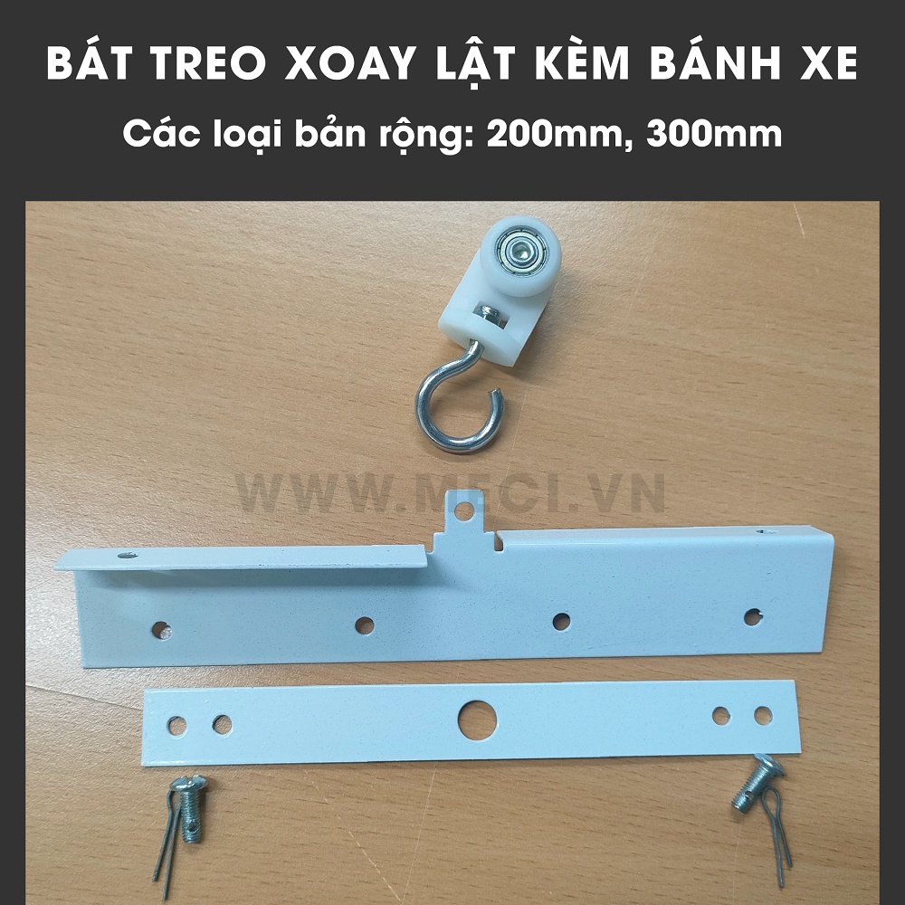 Bát treo xoay lật sử dụng cho rèm nhựa pvc, rèm ngăn lạnh