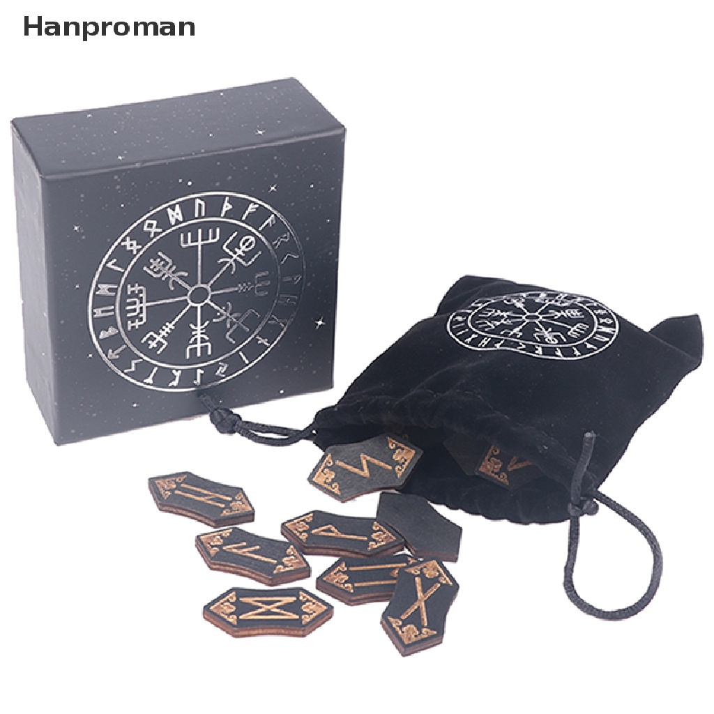 Set 25 Viên Đá Runes Piedra Chạm Khắc Tự Nhiên