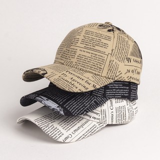 Unisex Newspaper Embroidered Cap