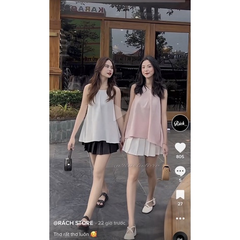 Áo yếm trơn cột nơ sau