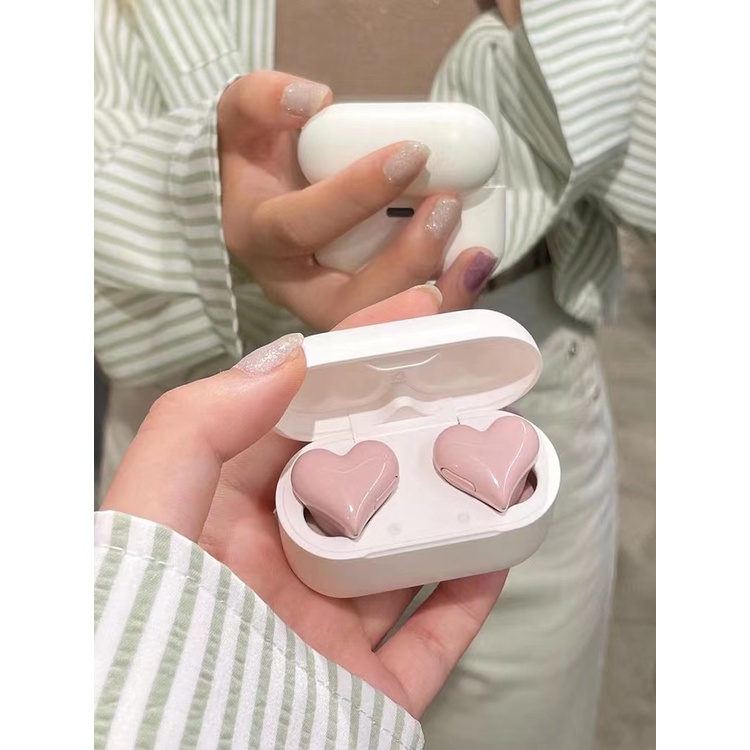 Tai Nghe Bluetooth Không Dây Hình Trái Tim Phong Cách Nhật Bản