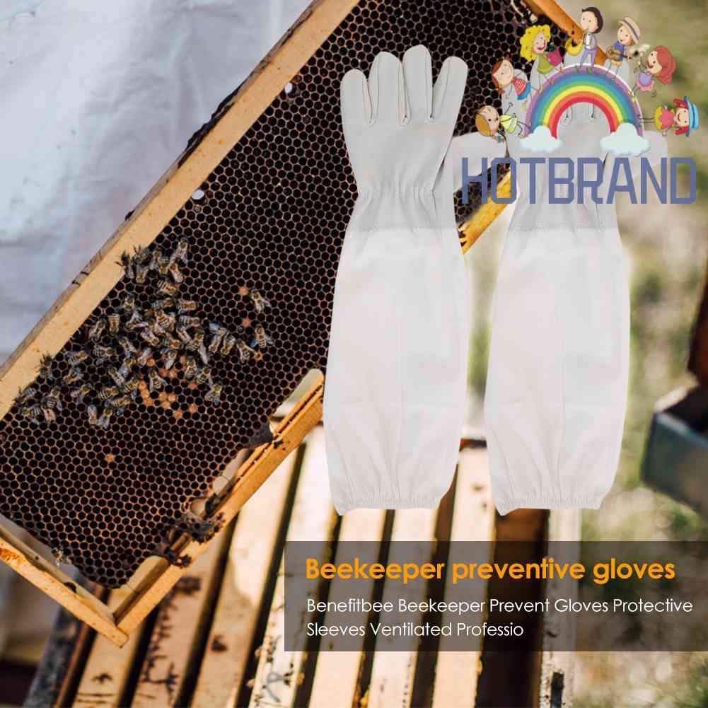 1 Đôi Găng Tay Da Cotton Bảo Vệ Chống Ong Đốt