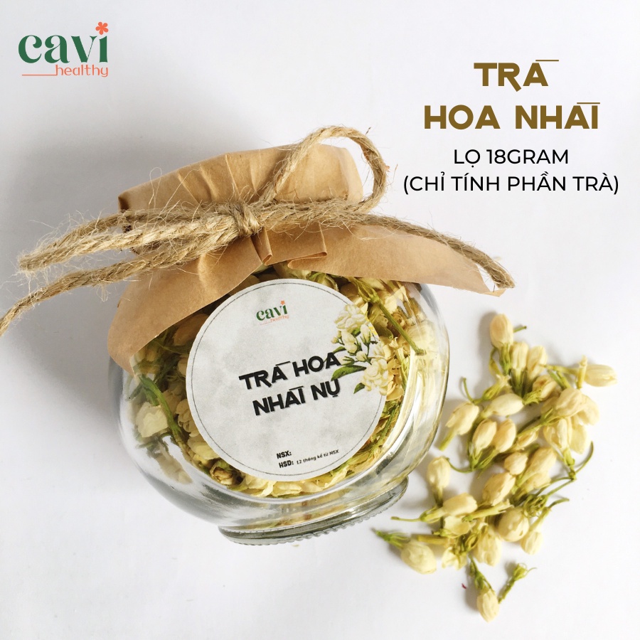 Trà Hoa Nhài sấy lạnh nguyên bông 100gr  Cavi Healthy thanh lọc cơ thể