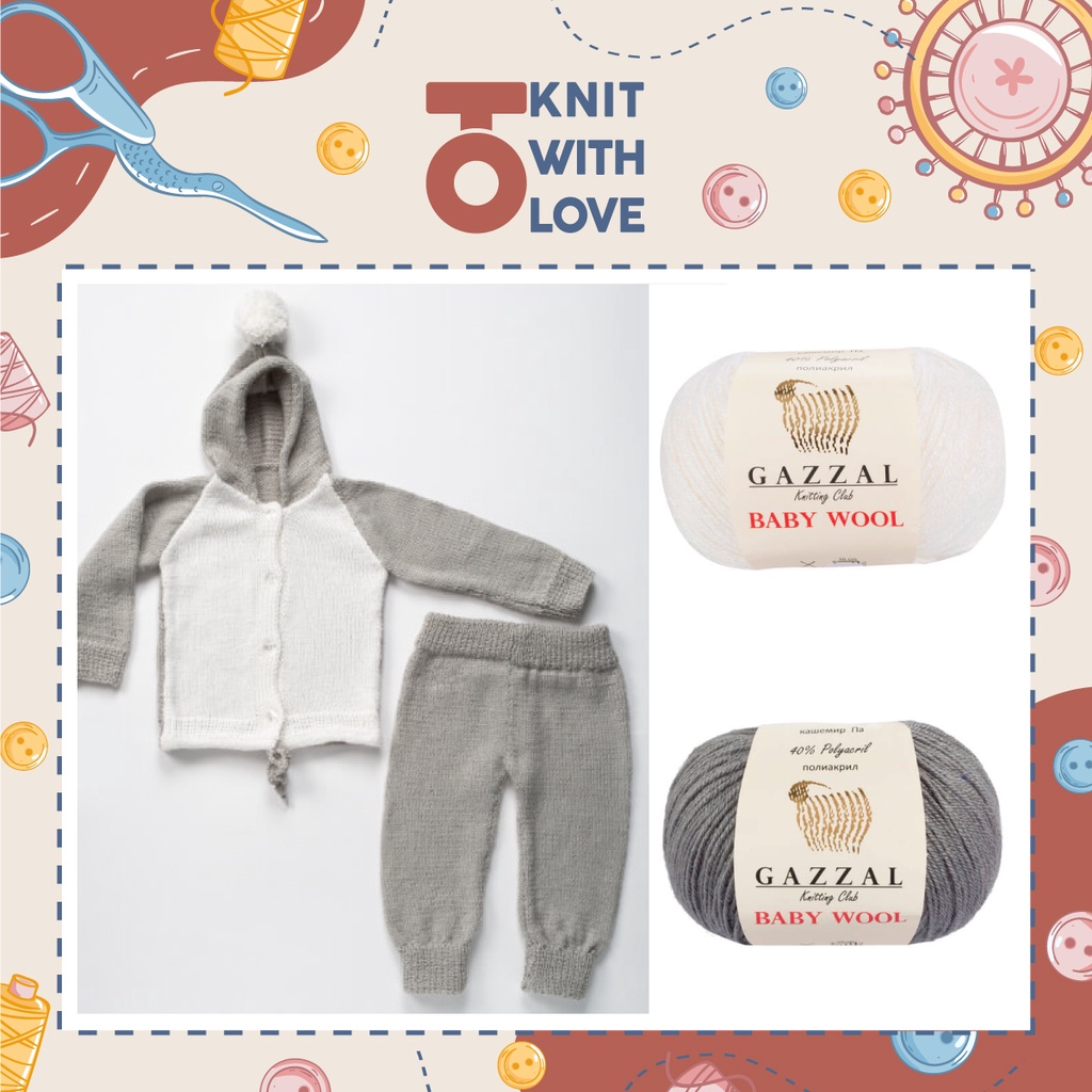 Len lông cừu Mềm Mại, Thoáng Khí Gazzal Baby Wool lên đồ đông cực ấm 50gr/cuộn