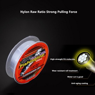 Cuộn 100m dây câu cá Nylon siêu bền 0.8-6lb