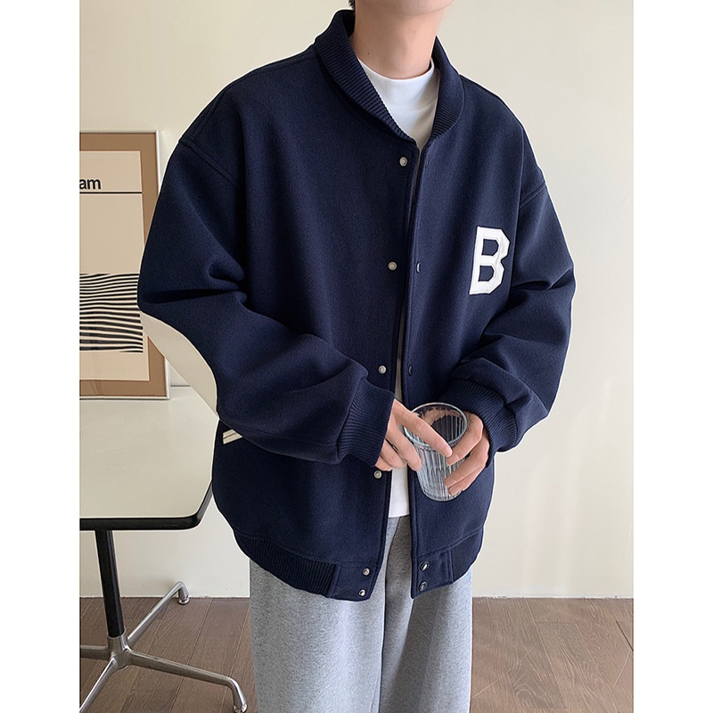 Áo Khoác Bóng Chày Bằng Da Cao Cấp Phong Cách vintage Đường Phố Cho Nam