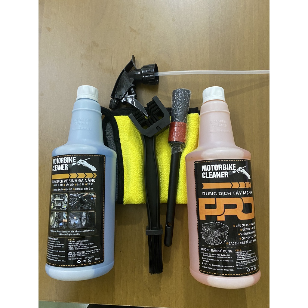 Combo Mortobike cleaner motobike clean - Vệ Sinh Đa năng - Tẩy Nhôm Tặ