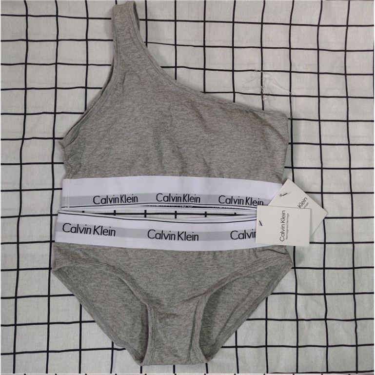 Bộ Đồ Lót Calvin Klein Chính Hãng 100% Cotton Thấm Hút Mồ Hôi Một Dây Mỏng QF7007