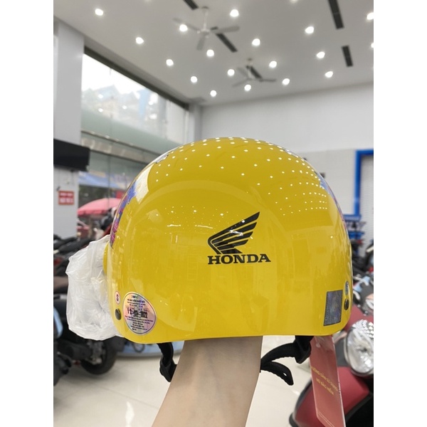 Mũ bảo hiểm trẻ em cao cấp màu vàng Honda chính hãng