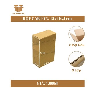 [Giá 1k] Combo 5 Hộp carton 15x10x5 - Thùng carton giá rẻ đóng hàng các loại