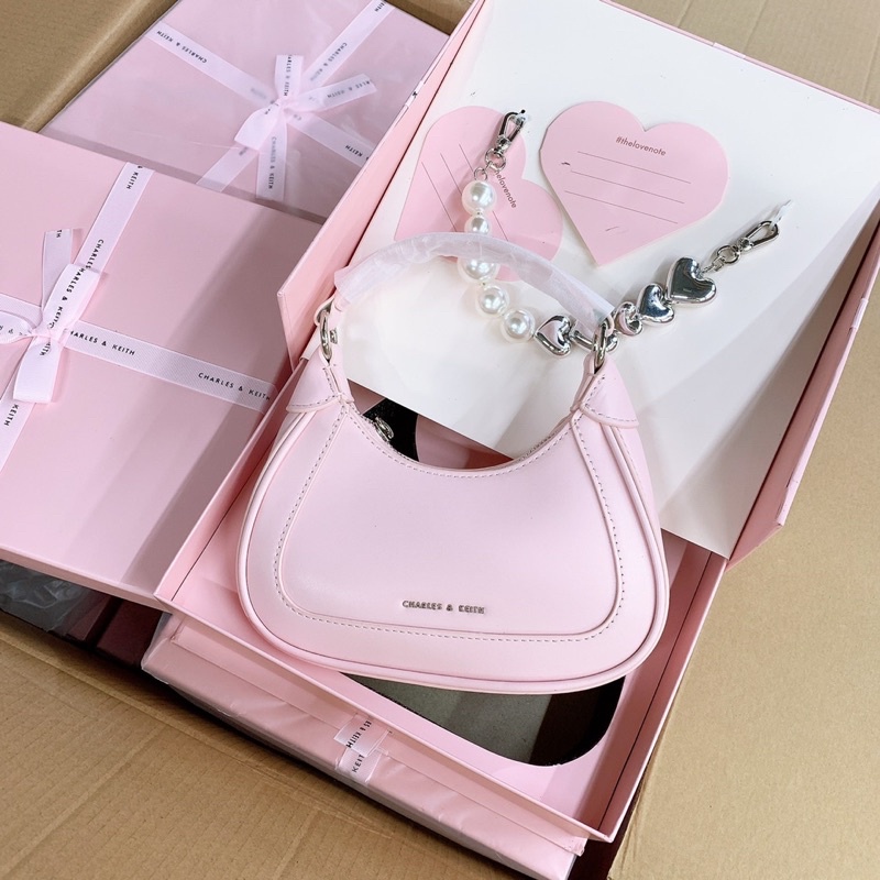 Túi nữ CK quai xách dây ngọc dễ thương tiểu thư