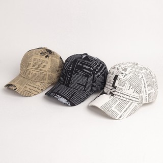 Unisex Newspaper Embroidered Cap