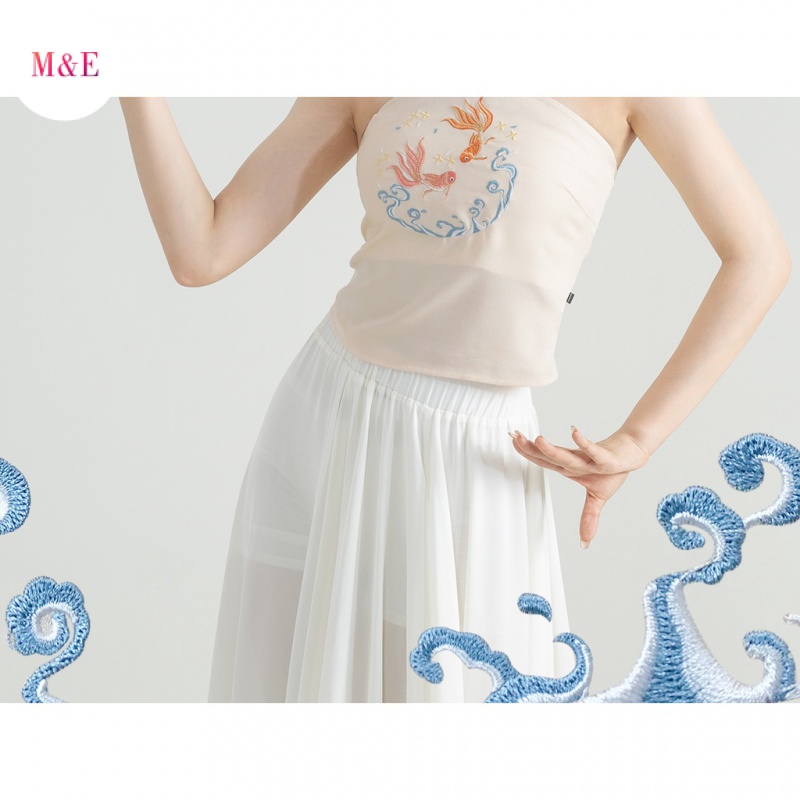 Áo Hán Phục Múa Không Tay Thêu Họa Tiết Thổ Cẩm Xinh Xắn