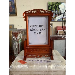 Khung ảnh thờ gỗ hương 25x35