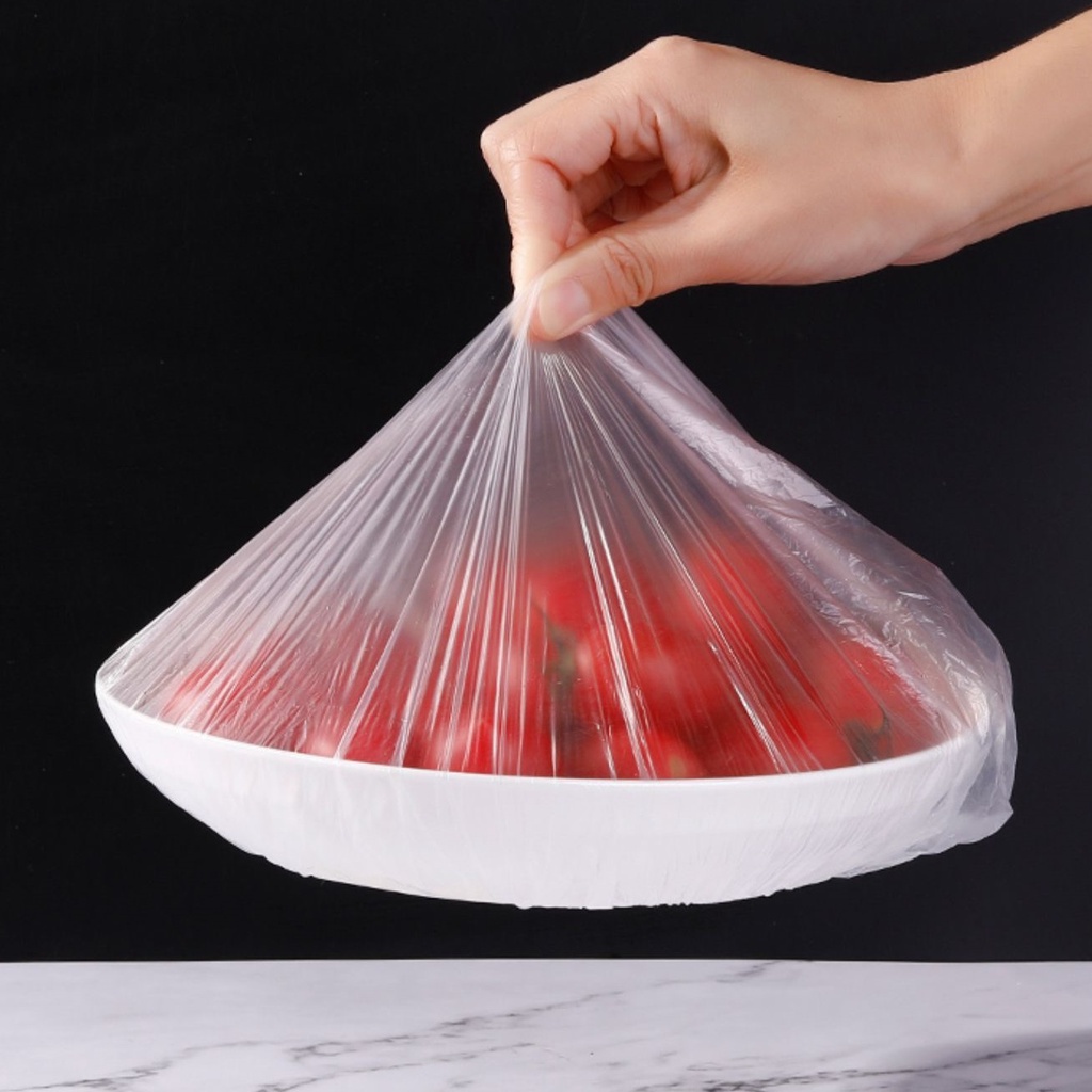 Set 100 chiếc màng bọc thực phẩm co giãn siêu dai có chun tặng túi gấu - Việt Nhật Plastic HN
