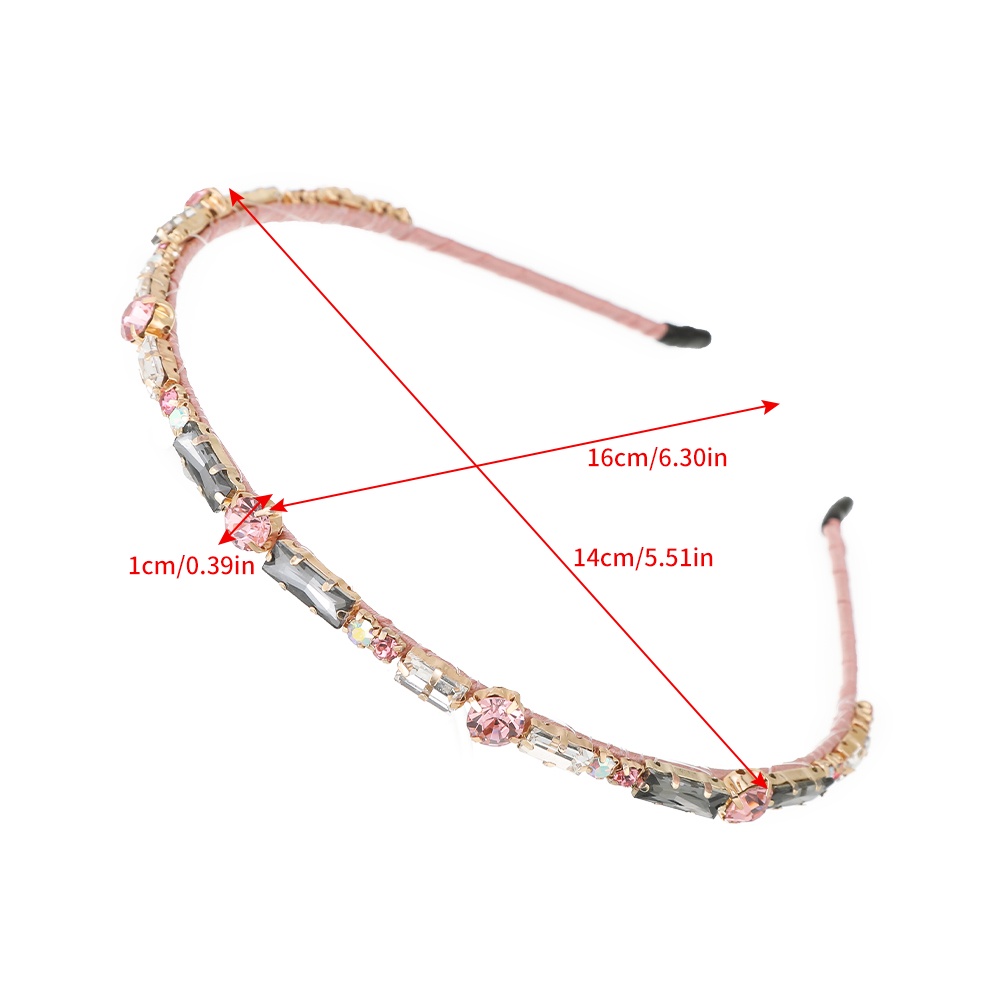 Băng đô cài tóc CHLINS hợp kim bản mỏng đính đá pha lê nhân tạo thời trang dành cho nữ