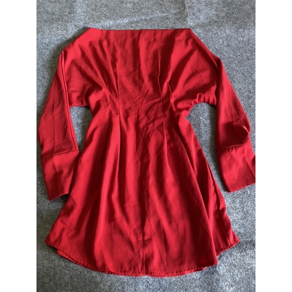 đầm đỏ tay dài dưới 57kg