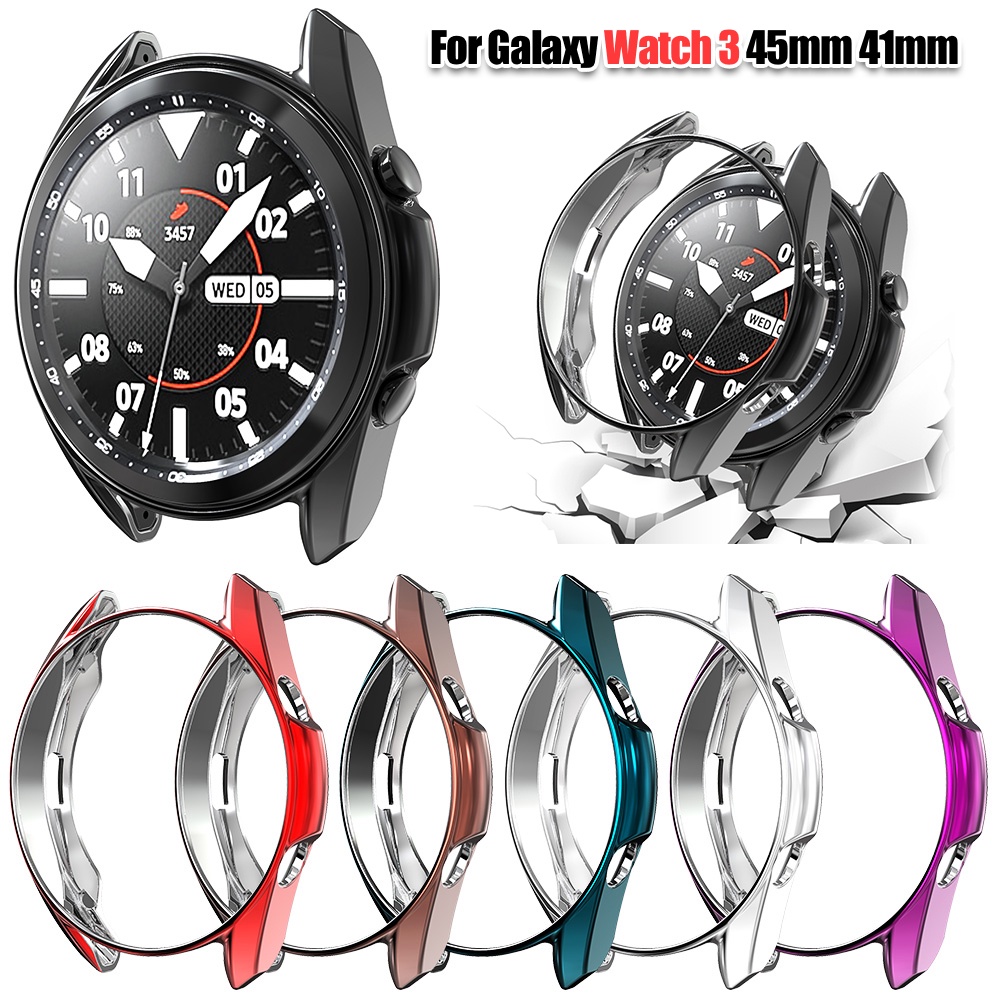 Ốp Bảo Vệ Bằng TPU Bóng Cho Đồng Hồ Thông Minh Samsung Galaxy Watch 3 41mm 45mm