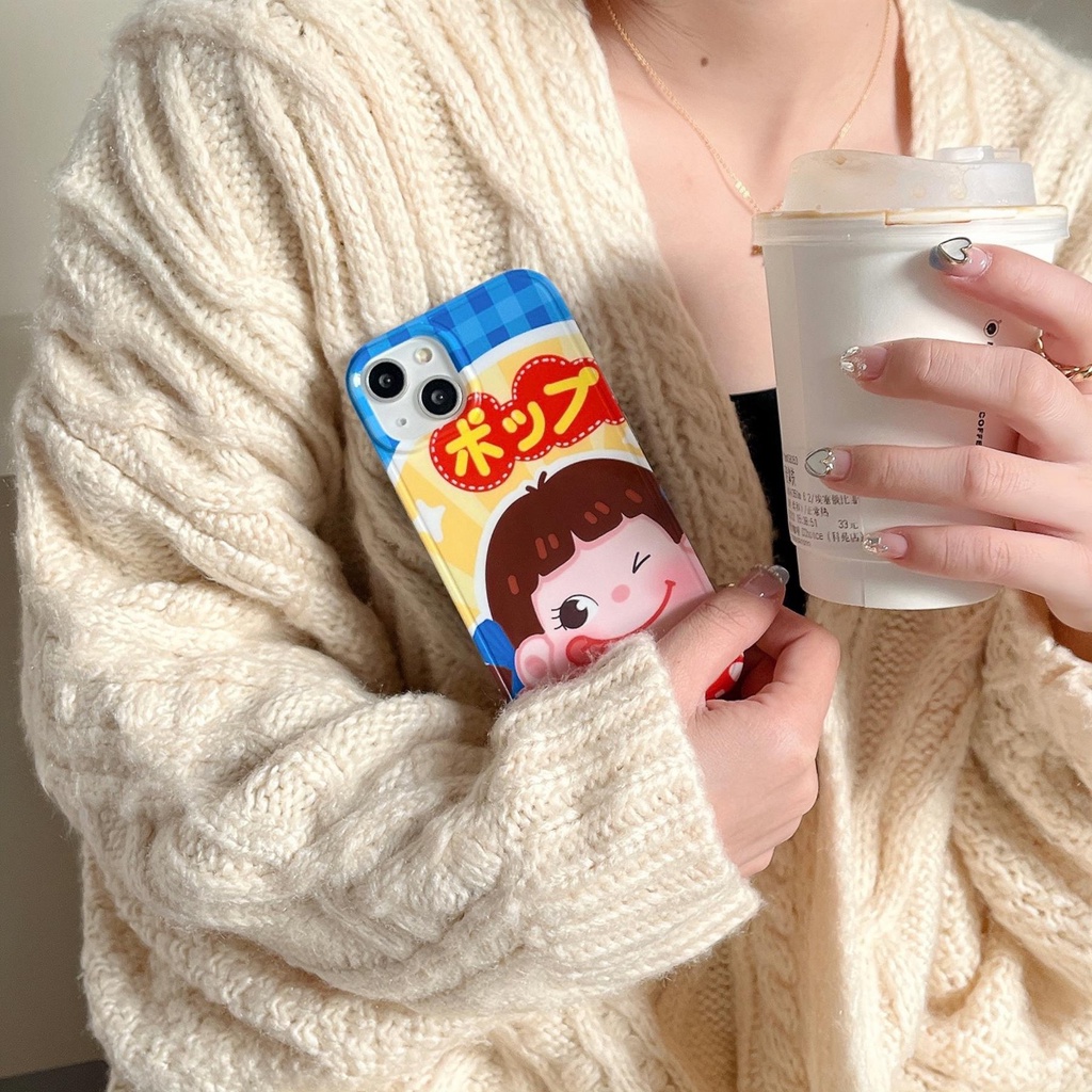 Ốp Điện Thoại tpu Dẻo Họa Tiết Hoạt Hình Cô Gái &amp; Bình Sữa Dễ Thương Chống Rơi Cho iPhone 14 13 12 11 Pro Max