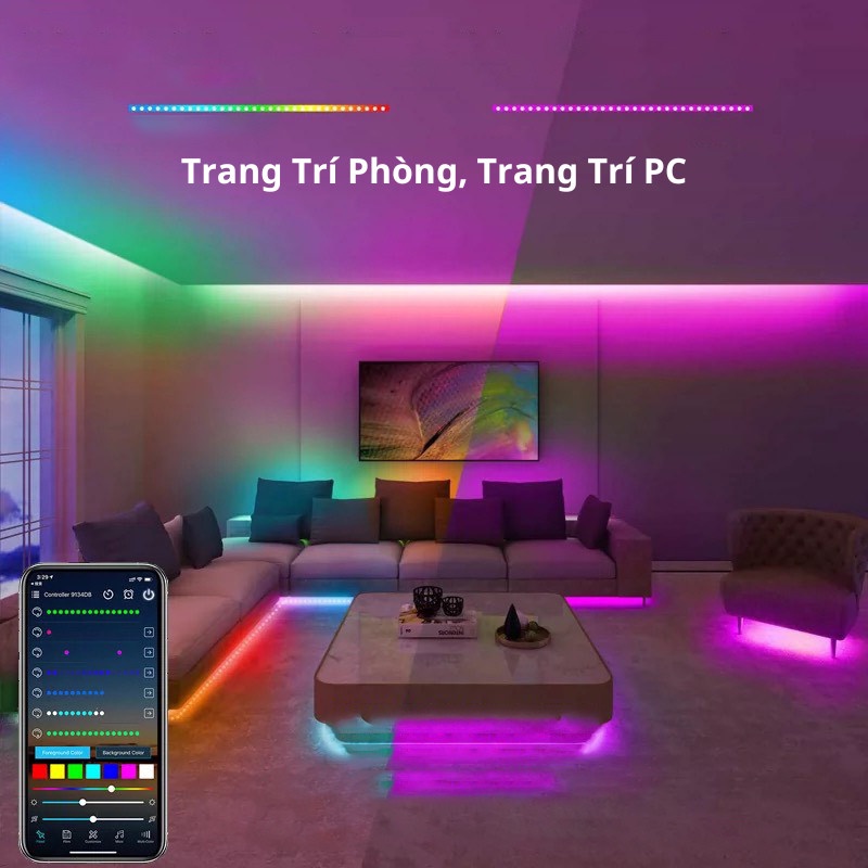 Dây Đèn Led Trang Trí Decor Phòng Nháy Theo Nhạc Kèm Điều Khiển