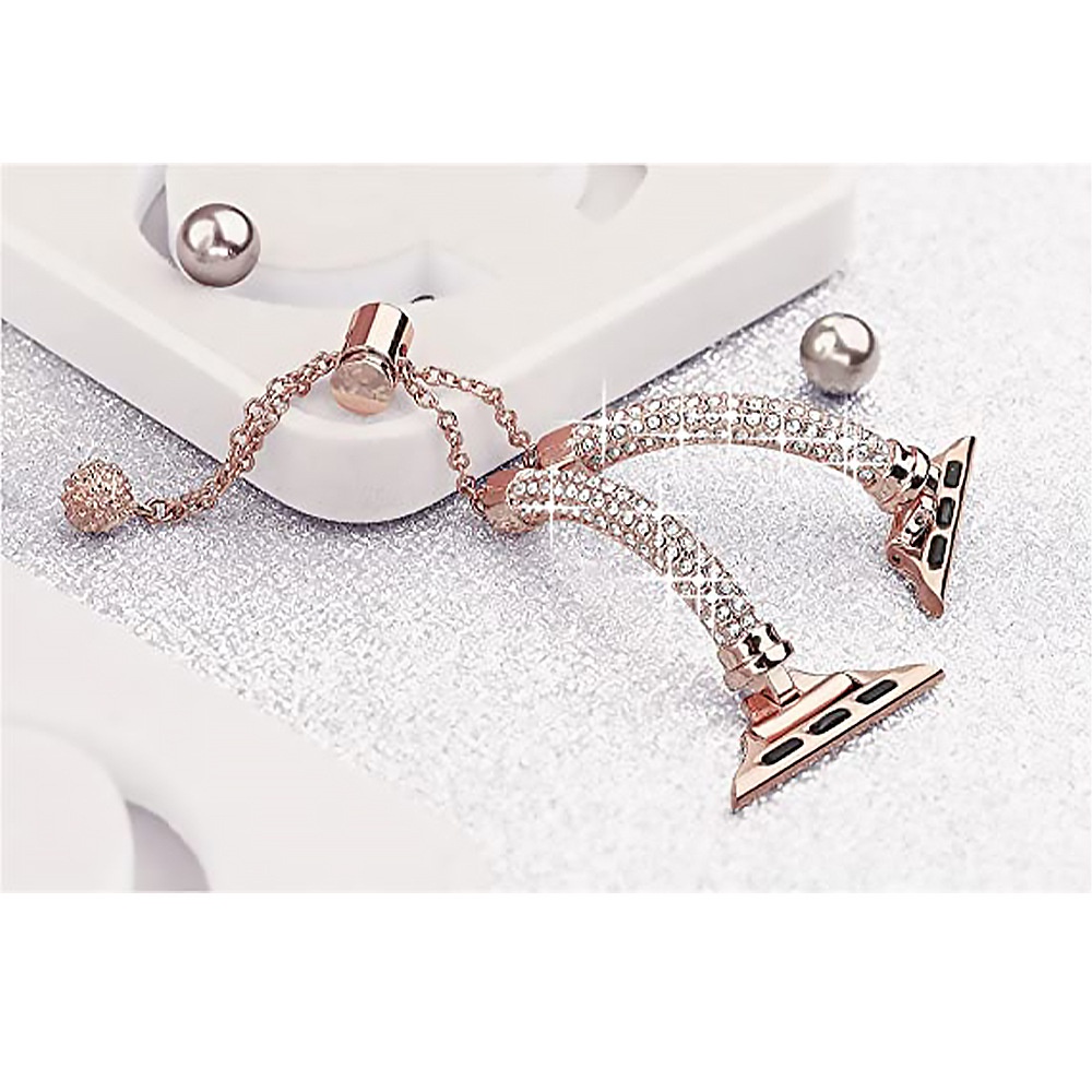 Dây Đeo Đồng Hồ Bằng Pha Lê Lấp Lánh Cho Apple Watch Ultra 49mm 45mm 38mm 41mm 44mm iWatch Series 8 7 SE 6 5 4 3