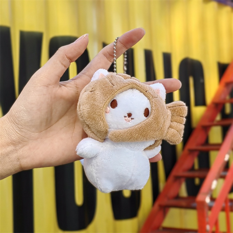 Móc Khóa Hình Mèo Kitty Nhồi Bông Dễ Thương Có Thể Tháo Rời