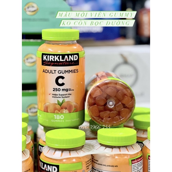 (Hoả tốc SG) Kẹo dẻo Gummy vitamin C Kirkland Mỹ