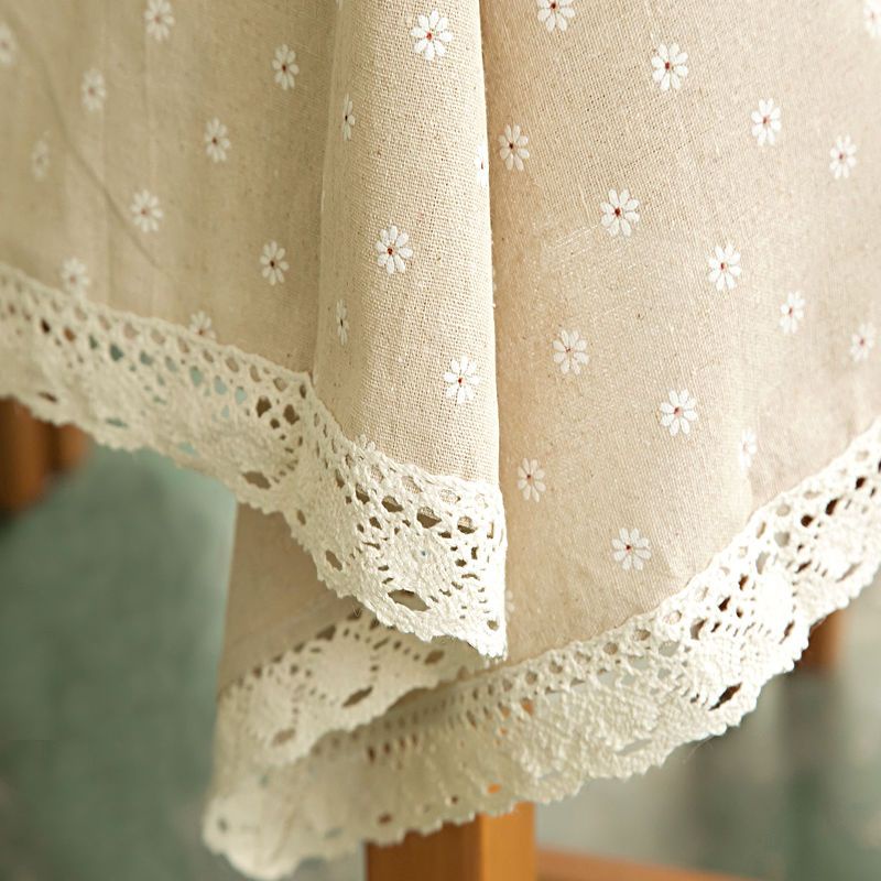 Khăn Trải Bàn Phối Ren Phong Cách Hàn Quốc