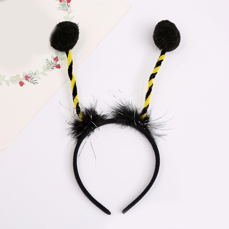 Băng Đô Cài Tóc Hình Ăng Ten Ong Hoạt Hình Bằng Vải Bông Dành Cho Học Sinh Nữ