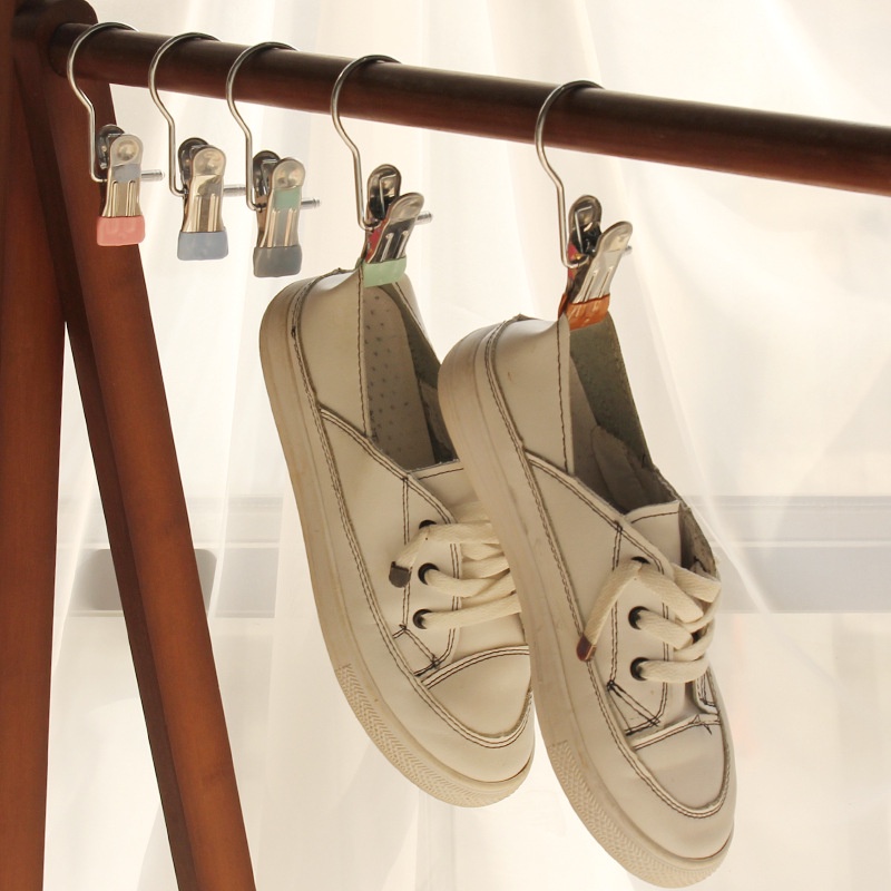 Giá Đỡ Kẹp Túi Snack / Mũ / Khăn Tắm Đa Năng Bằng Thép Không Gỉ