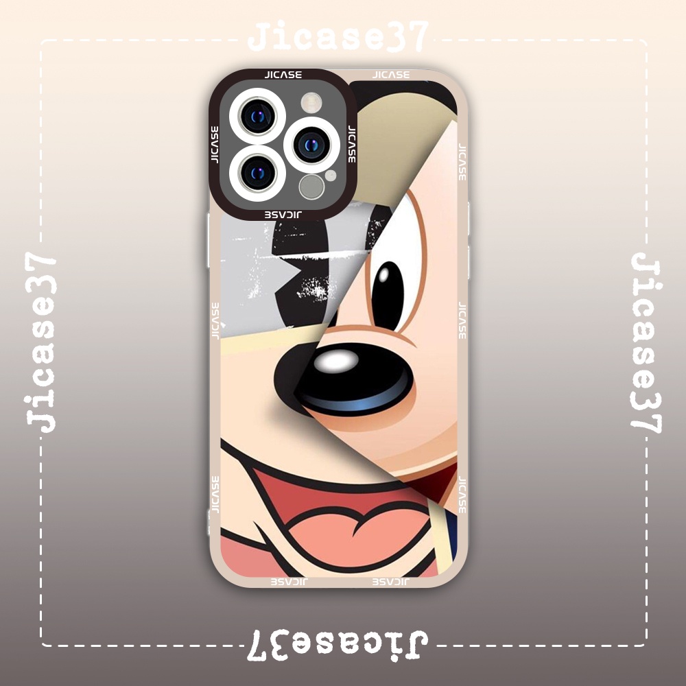 Ốp lưng iphone cạnh vuông Jicase Mickey Mouse Chuột Mickey Hoạt Hình Cartoon 8plus/x/xs/11/12/pro/max/plus/promax