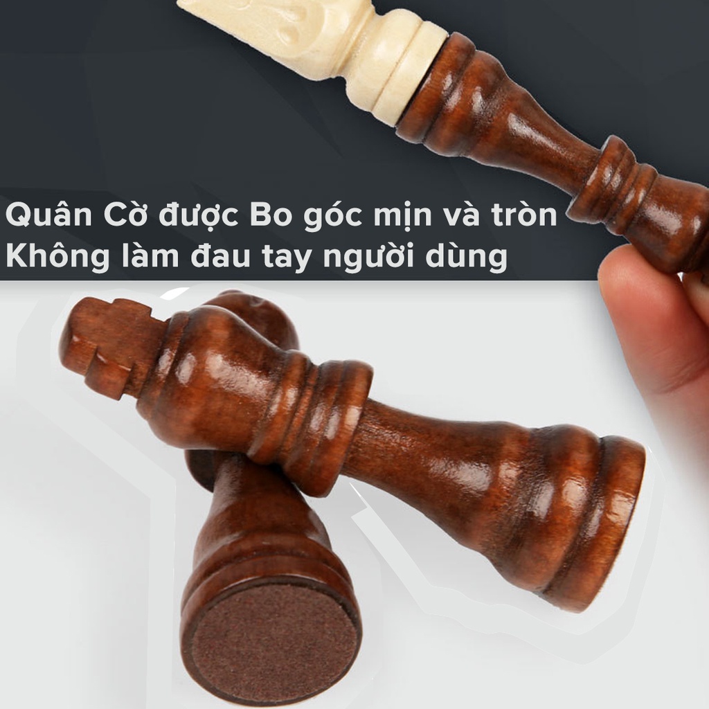 Cờ Vua Gỗ Nam Châm Cao Cấp - Bộ Cờ Vua Cao Cấp Bằng Gỗ Thông Tự Nhiên Có Gắn Nam Châm Chính Hãng Amalife