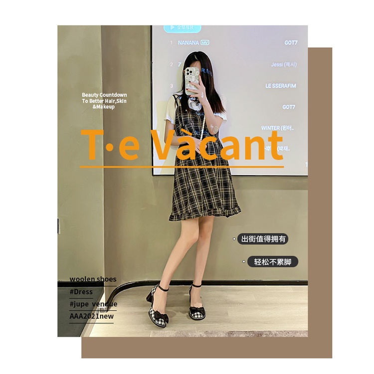 Giày Cao Gót Mary Jane Cao Gót Mùa Hè 2023 Đính Nơ Ngọc Trai Phong Cách Mới Hợp Thời Trang Cho Nữ