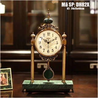 Đồng hồ để bàn quả lắc phong cách Mỹ DH82 - Đồng hồ để bàn cao cấp trang trí nội thất sang trọng - Bảo hành 2 năm