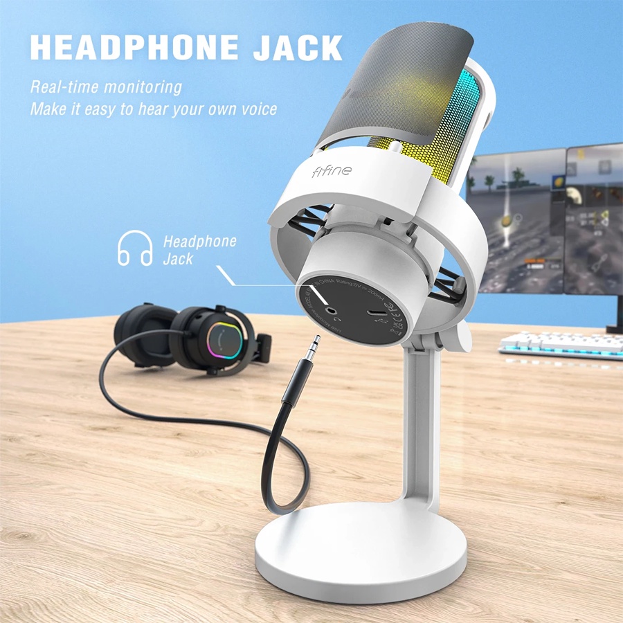 FIFINE A8 USB - Micrô Gaming Đổi Màu RGB | BH Chính Hãng